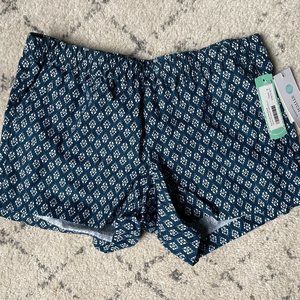 Jansen Linen Printed Shorts - Navy